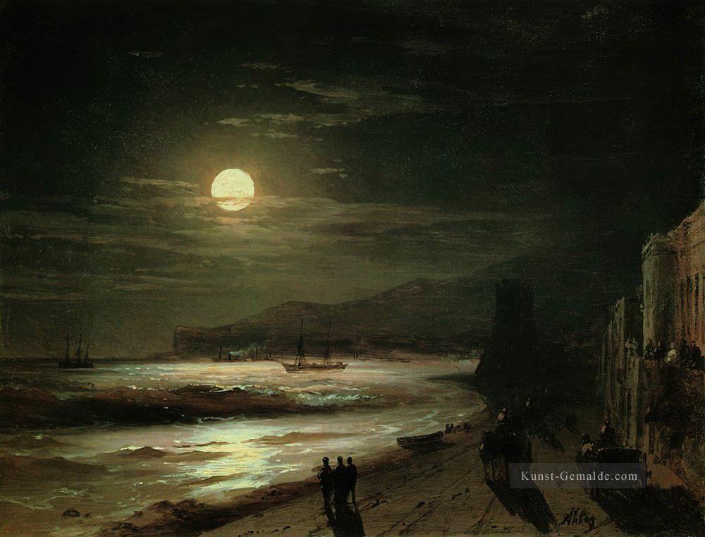 Mond Nacht 1885 Verspielt Ivan Aiwasowski makedonisch Ölgemälde